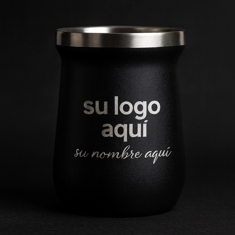 Guampa térmica con grabado láser de logo en Paraguay
